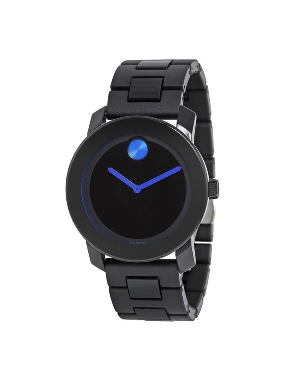 NWT Movado Bold 42 mm Black Dial TR90 Polyurethane Men's Watch